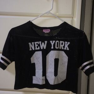 New York crop top jersey